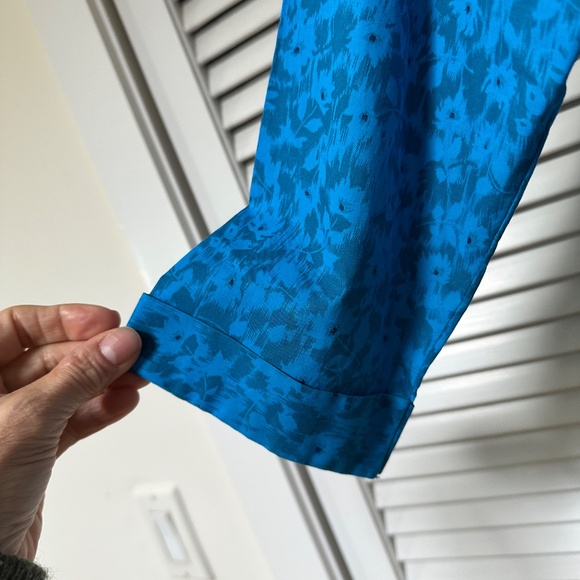 Vintage 1950s Cotton Blouse Sportkraft Cropped with Tie and Button Closure - Picture 8 of 15